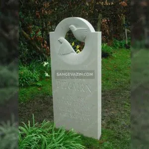 Tombstone with two birds design