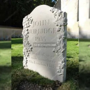 Tombstone with flower design