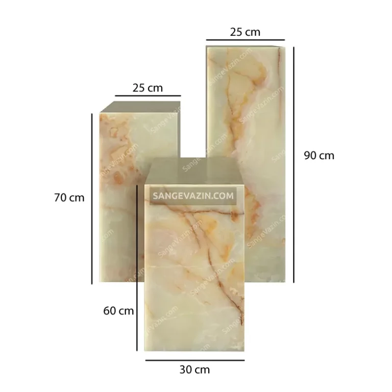 Melorin stone side table dimensions