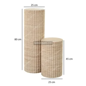 Roja stone side table dimensions