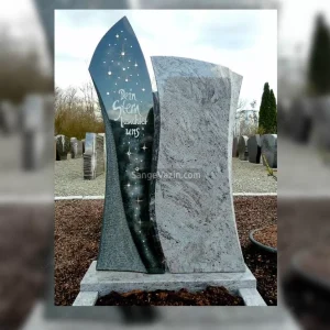 Tombstone with glass deisgn