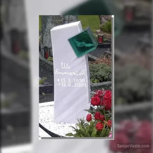 Tombstone with glass design
