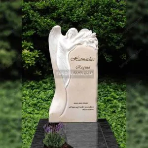 Tombstone with angle design