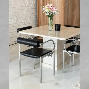 Lia stone dining table for four
