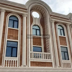 Combined of brick and Roman facade