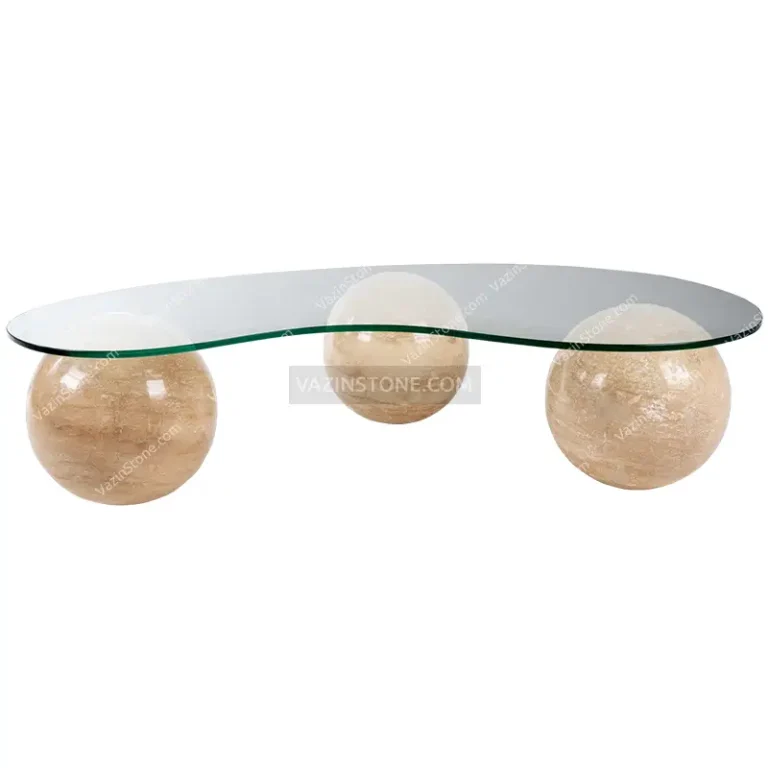 Setia stone coffee table with chocolate travertine