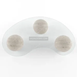 Setia stone coffee table from above