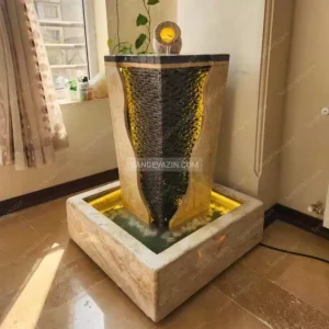 Akropol angle stone fountain at home