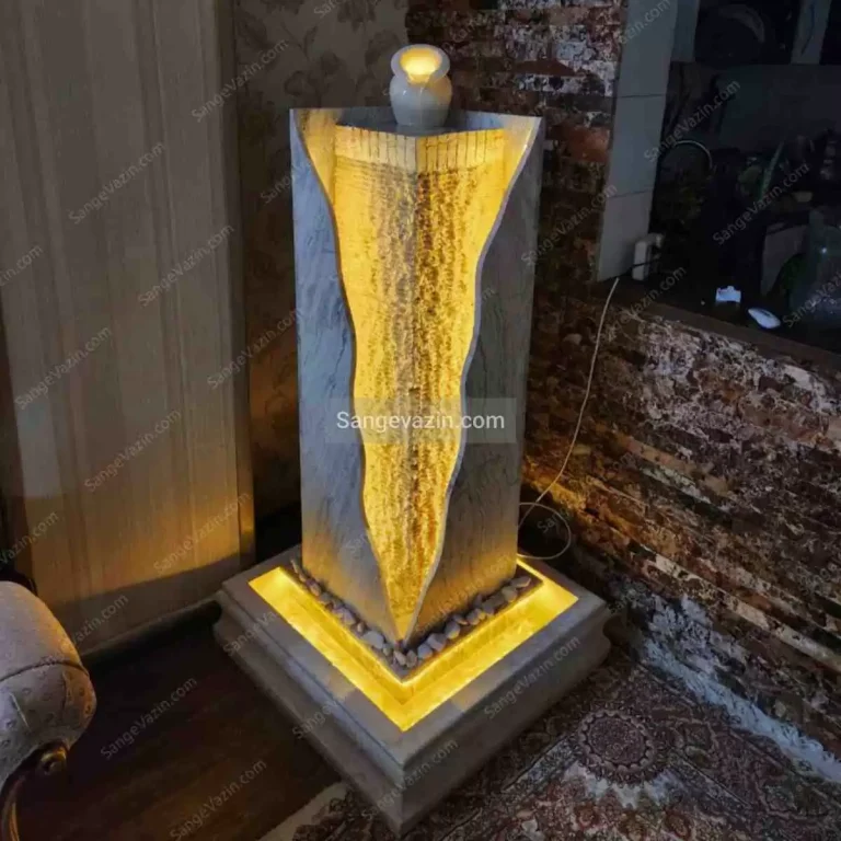 Akropol angle stone fountain lighting