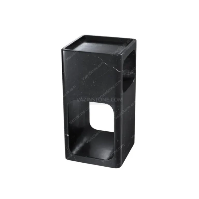 Black Liam stone side table