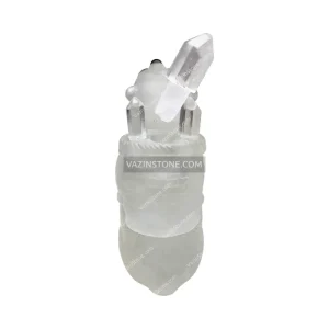 Polar bear stone sculpture perfume bottle
