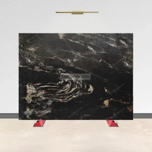 Black cosmic marble slab stone