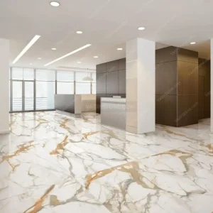 Marble floor tiles
