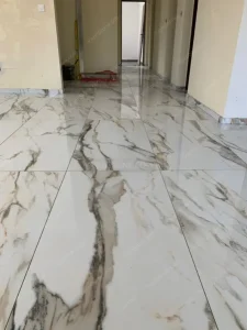 Marble floor tiles