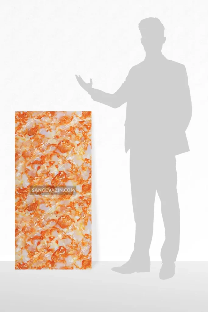 Orange onyx marble sheet
