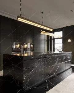 Pietra grey marble countertop