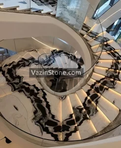 Black-white stair stones