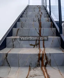 White-brown stair stones