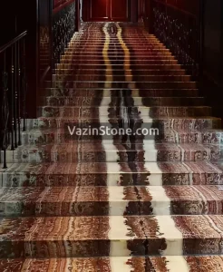 Stair stones with silver veins