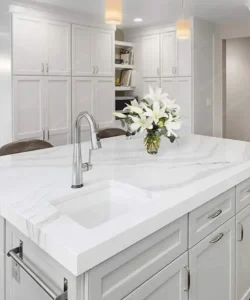 White marble countertop