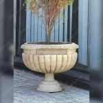 Jasmin stone flower pot in outdoor