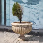 Jasmin stone flower pot in outdoor