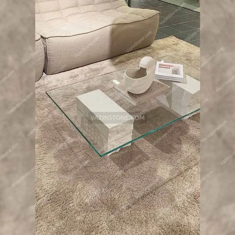 Cubic stone coffee table