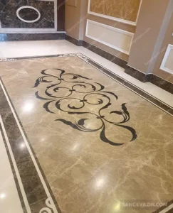Floor stone marquetry 