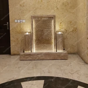 Mandana stone fountain in the lobby