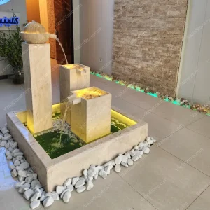 Vira stone fountain in the lobby
