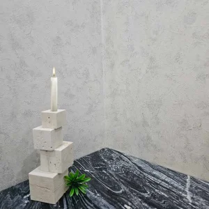 Alaleh stone candlestick on the stone table