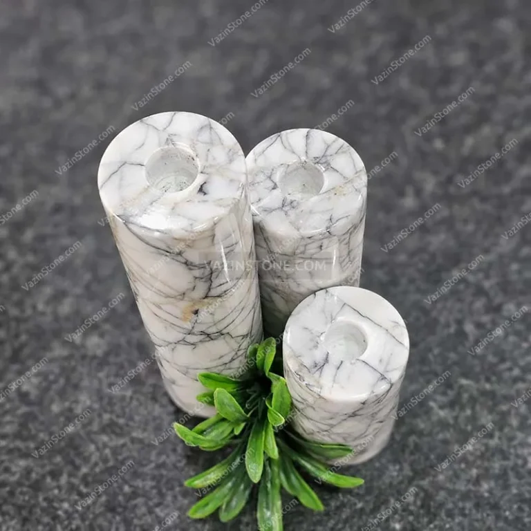 Arsam stone candlestick from above