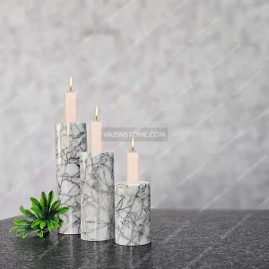Arsam stone candlestick with thin candles