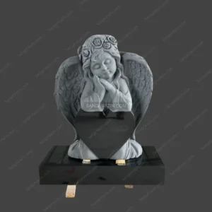 Tombstone with an angel and heart design