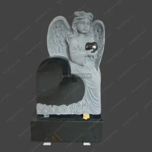 Tombstone with an angel and heart design