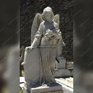 Tombstone with an angel design