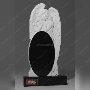 Tombstone with an angel design