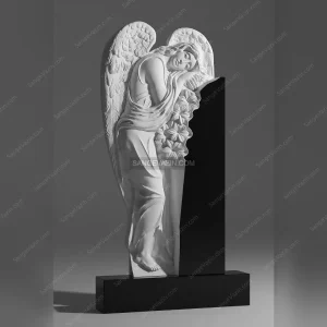 Tombstone with an angel design