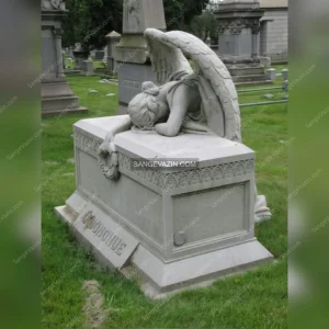 Tombstone with an angel design