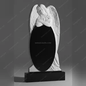 Tombstone with an angel design
