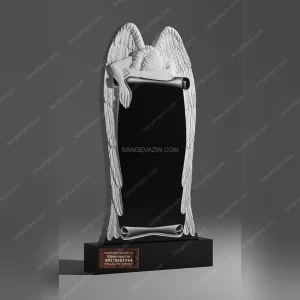 Tombstone with an angel design