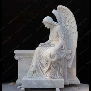 Tombstone with an angel design