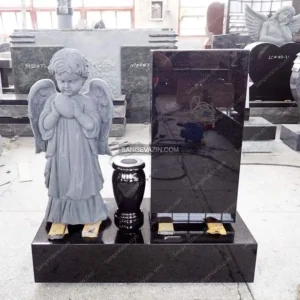 Tombstone with an angel design