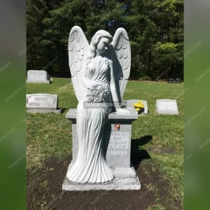 Tombstone with an angel design