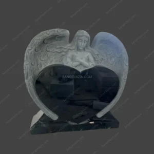 Tombstone with an angel and heart design
