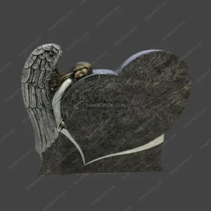 Tombstone with an angel and heart design