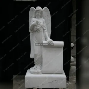 Tombstone with an angel design