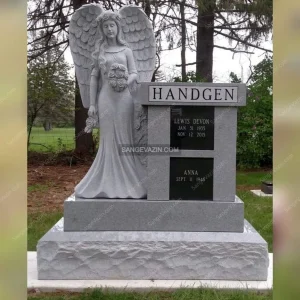 Tombstone with an angel design