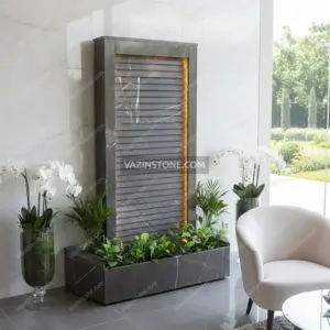 Flora stone table with flowers