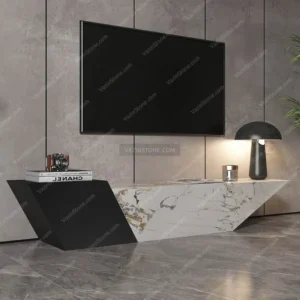 White stone TV table